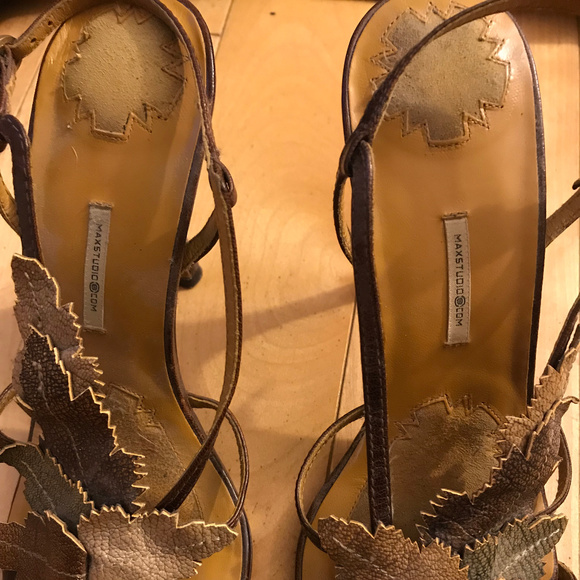 MAX STUDIO HIGH HEELED SANDALS - Bronze and gold - Picture 4 of 8